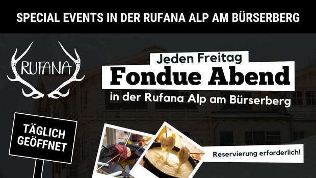 Aktionsbanner für ein Berggasthaus