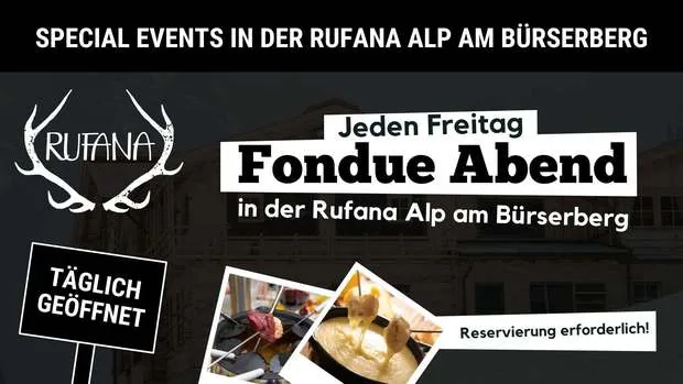 Aktionsbanner für ein Berggasthaus