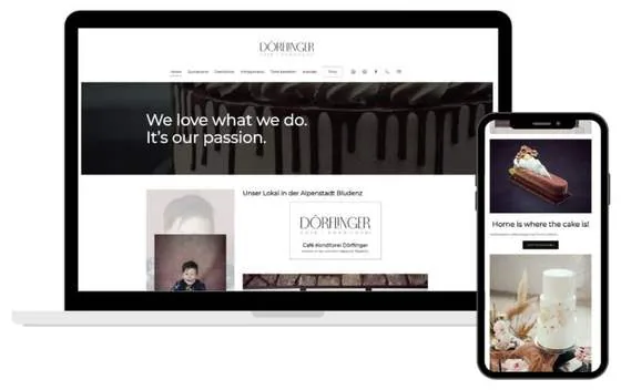 Website Café Konditorei Dörflinger