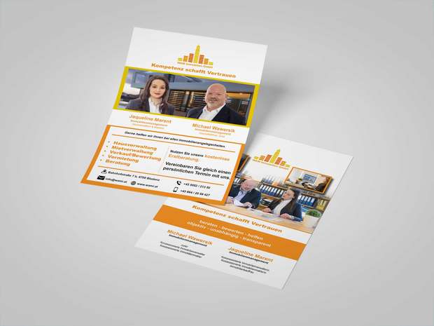 Flyer für ein Immobilienbüro